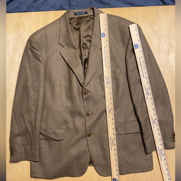 Jean Paul Germain Sport Coat Vintage 100% Wool Brown 3 Button Blazer 44S - Picture 2 of 12